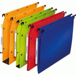 LOT 10 DOSSIERS SUSPENDUS POLYPROPYLÈNE ULTIMATE ARMOIRE FOND 5 CM ROUGE - MANUTAN COLLECTIVITÉS