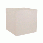 POT CARRÉ VOLCANIA - BEIGE CALCAIRE - 50 CM - 57 LITRES - 13728 EDA PLASTIQUES