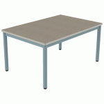 TABLE CARÉLIE 120X80 T3 STR POLY. ÉRABLE GOTLAND BEIGE/LAGON - MOBIDECOR