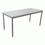 TABLE DE RÉUNION TREFF 160 X 70 GRIS CLAIR / ALU