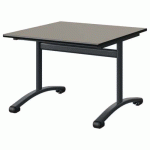 TABLE MALIBU 80X80 T3 DL STRA ANTIB GRIS U727/NOIR GRIS 7016