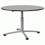 TABLE MALIBU Ø 120 T3/T6 PC ST ISOSON GRIS 1400/NO GRIS 9006 - MANUTAN EXPERT