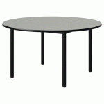 TABLE MALIBU Ø120 T4 4P STRA ISOSON GRIS 1400/NOIR NOIR 9005
