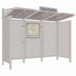 ABRI BUS CONVIVIALE 3 M ACIER BARDAGES LATÉRAUX GRIS 7044 - PROCITY