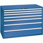 ARMOIRE BLEU GENT. 1431X725X1000 AVEC 7 TIROIRS 75KG - LISTA