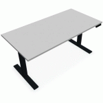 BUREAU MOTORISÉ L160XP80 CM ÉP.25 MM BLANC/NOIR - EOL