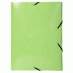 CHEMISE À ÉLASTIQUES MAXI CAPACITY CARTE LUSTRÉE PELLICULÉE 600GM² - IDERAMA - A3 - VERT ANIS - LOT DE 5