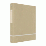 CLASSEUR 4 ANNEAUX CARTONNÉ OXFORD TOUAREG A4 - DOS 4 CM BEIGE