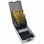 COFFRET POLYMÈRE DE 25 FORETS TAILLÉS MEULÉS HSS TIN 1-13MM- F2-C25 SAM OUTILLAGE