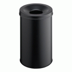 CORBEILLE À PAPIER MÉTAL DURABLE NON FEU NOIRE 30 L