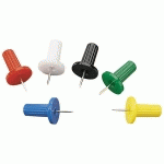 PUNAISES DE FIXATION COULEURS ASSORTIES - BOÎTE DE 100