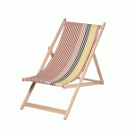 LOT DE 2 CHILIENNES PLIANTES - 100 % COTON - BOIS HÊTRE - MULTICOLORE - BIAUDOS AVRIL PARIS