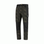 PANTALON DE TRAVAIL DÉPERLANT FREEDOM NOIR ET MOTIF CAMOUFLAGE KAKI - S DIADORA UTILITY