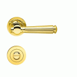 POIGNÉES DE PORTE SUR ROSACES RONDES SÉRIE R 260 SCHÖNTAL - POLI - À CONDAMNATION KARCHER DESIGN