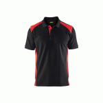 POLO DE TRAVAIL EN COTON PIQUÉ 3324 - NOIR ET ROUGE - S BLAKLADER