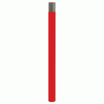 POTELET HAUTE VISIBILITÉ Ø 76 MM INOX BROSSÉ ZINC ROUGE 3020 - PROCITY