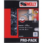MOLLY - PRO-PACK - 100 CHEVILLES MÉTAL À EXP Ø 5 X 36 MM AVEC VIS M5 M16100PB-XJ