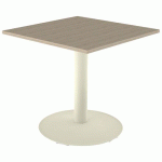 TABLE MANO 80X80 T6 - STRATIF ABS CHÊNE BORDALINO/BEIGE 1013 - MOBIDECOR
