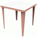 TABLE RÉUNION ENSEMBLE BLANC/TERRACOTTA - LALALA