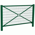 BARRIÈRE PROVINCE GRILLAGÉE 1.57 INOX BROSSÉ ZINC VERT 6005 - PROCITY
