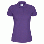 COTTOVER POLO MANCHES COURTES FEMME - CERTIFIÉ GOTS VIOLET - TAILLE XS