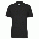 COTTOVER POLO MANCHES COURTES HOMME - CERTIFIÉ GOTS NOIR - TAILLE XS