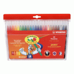 FEUTRE STABILO POWER COULEURS ASSORTIES POINTE MOYENNE - POCHETTE DE 24