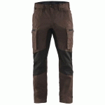 PANTALON DE TRAVAIL SERVICES STRETCH MARRON/NOIR TAILLE 56C - BLAKLADER