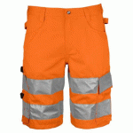 PROJOB 6536 SHORTS EN ISO 20471 CLASSE 2/1 ORANGE/NOIR - TAILLE 42