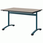 TABLE MALIBU 120X80 T5 DL STRA ANTIB ACACIA/NOIR BLEU 5025