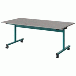 TABLE MALIBU RAB. 160X80 T4 DL STRA ABS BÉTON F186/BLEU 5018