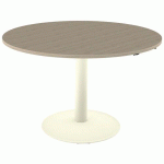 TABLE MANO RÉGLABLE Ø120 STRA ABS CHÊNE BORDALINO/BEIGE 1013 - MOBIDECOR