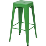 JAMAIS UTILISÉ] TABOURET DE BAR HHG 844, POUR COMPTOIR, MÉTAL, STYLE INDUSTRIEL, EMPILABLE VERT - GREEN