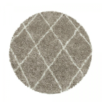 JADOREL - 120X120 ROND - TAPIS BERBÈRE STYLE SHAGGY AL BEIGE 120X120 ROND OEKO TEX® - BEIGE