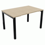 BUREAU ASTRO ARCHE DROIT ÉCHANCRÉ 120 X 80 CHÊNE FIL/NOIR - BURONOMIC