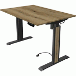 BUREAU RÉGLABLE MOVE 1 ADVANCE ANTHRACITE/CHÊNE - 120X80 CM - KERKMANN