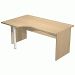 BUREAU RETOUR GAUCHE PIEDS PANNEAUX FAST - 160 CM - CHÊNE