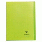 CAHIER PIQUÉ KOVERBOOK CLAIREFONTAINE - A4 21 X 29,7 CM - GRANDS CARREAUX - 96 PAGES - VERT