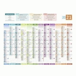 CALENDRIER ANNUEL MURAL 2027 - VERSO CARTE EUROPE - 55 X 43 CM