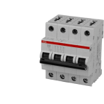 INTERRUPTEUR MAGNÉTOTHERMIQUE- ABB 4P 10A 6 KA TYPE C 4 MODULES S204