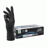 GANTS JETABLES NITRILE NON POUDRÉ NOIR TAILLE XL - BOÎTE DE 100 GANTS