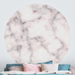 PAPIER PEINT ROND AUTOCOLLANT - DELICATE MARBLE LOOK Ø 225CM