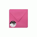 PAQUET DE 20 ENVELOPPES POLLEN 165X165MM 120G/M² - ROSE FUCHSIA - LOT DE 3