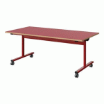 TABLE MALIBU RAB 160X80 T4 DL ST ALAISÉ ROUG U321/ROUGE 3020