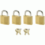 CADENAS À CLÉS EN LAITON MASSIF - LARGEUR 20 MM - MASTER LOCK