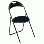 LOT 4 CHAISES PLIANTES FLIPPO DOSSIER/PIET MÉTAL NOIR ASSISE PVC NOIR - MANUTAN COLLECTIVITÉS