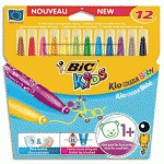 POCHETTE DE 12 FEUTRES DE COLORIAGE BABY POINTE MOYENNE SPÉCIALE POUR LES CLASSES DE MATERNELLE