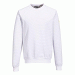 PORTWEST AS24 SWEAT SHIRT ANTI STATIQUE ESD BLANC - TAILLE XL
