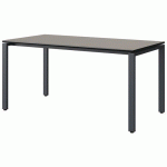 TABLE MALIBU 160X80 T6 SOUDÉ STRA GRIS U727/NOIR GRIS 7016