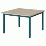 TABLE MALIBU 80X80CM T1 4P STRA ABS ACACIA/BLEU 5025